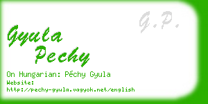 gyula pechy business card
